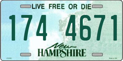 NH license plate 1744671
