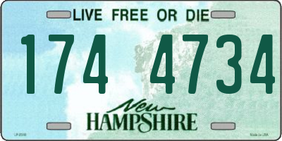NH license plate 1744734