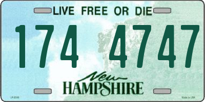 NH license plate 1744747