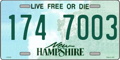 NH license plate 1747003
