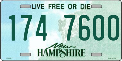 NH license plate 1747600
