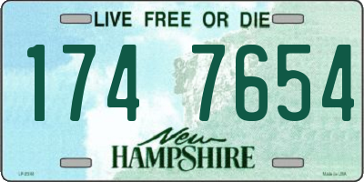 NH license plate 1747654