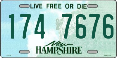 NH license plate 1747676