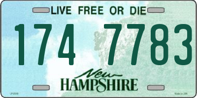 NH license plate 1747783