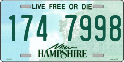 NH license plate 1747998