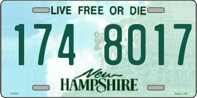 NH license plate 1748017
