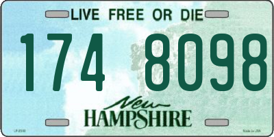 NH license plate 1748098