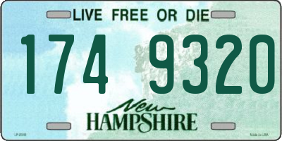 NH license plate 1749320