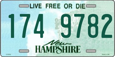 NH license plate 1749782