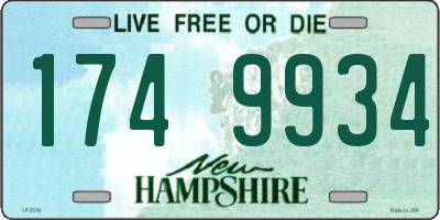 NH license plate 1749934