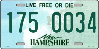 NH license plate 1750034