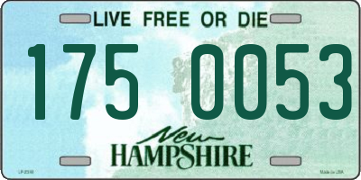 NH license plate 1750053