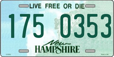 NH license plate 1750353