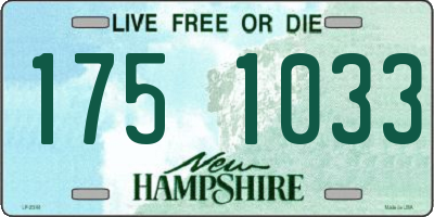 NH license plate 1751033