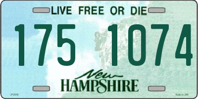 NH license plate 1751074