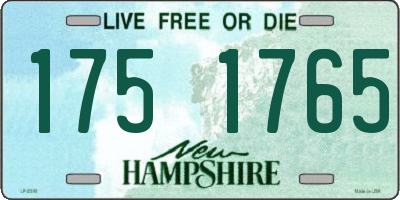 NH license plate 1751765