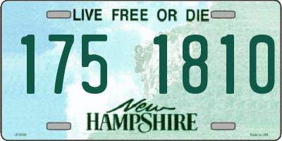 NH license plate 1751810