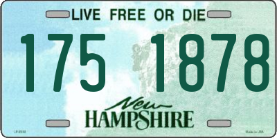 NH license plate 1751878