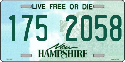 NH license plate 1752058