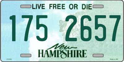 NH license plate 1752657