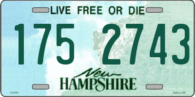 NH license plate 1752743