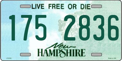 NH license plate 1752836