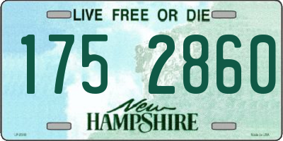 NH license plate 1752860