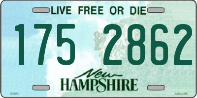 NH license plate 1752862