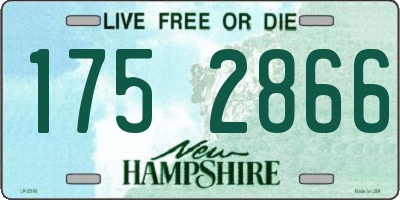 NH license plate 1752866