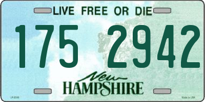 NH license plate 1752942