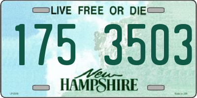 NH license plate 1753503