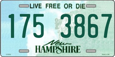 NH license plate 1753867