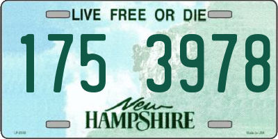 NH license plate 1753978