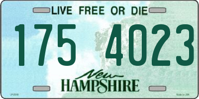 NH license plate 1754023