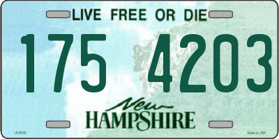 NH license plate 1754203