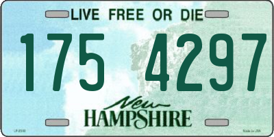 NH license plate 1754297