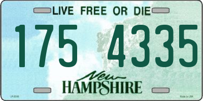 NH license plate 1754335
