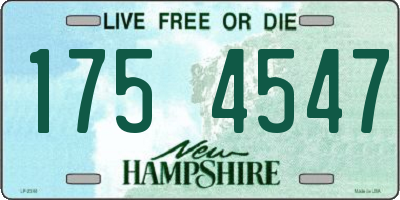 NH license plate 1754547