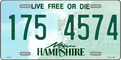 NH license plate 1754574