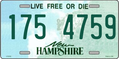 NH license plate 1754759