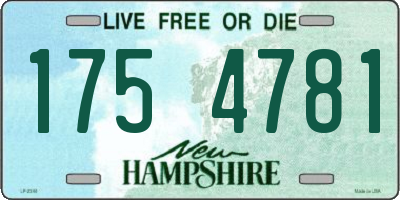 NH license plate 1754781