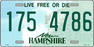 NH license plate 1754786