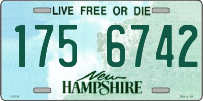 NH license plate 1756742