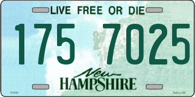 NH license plate 1757025