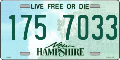 NH license plate 1757033