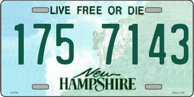 NH license plate 1757143