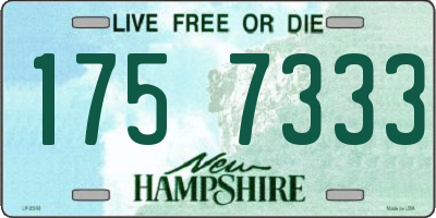NH license plate 1757333