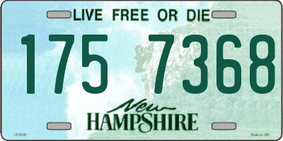 NH license plate 1757368