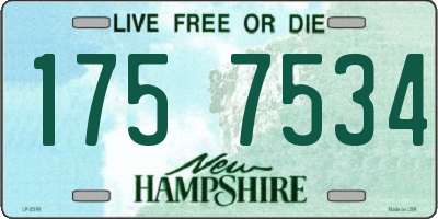 NH license plate 1757534