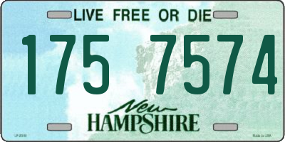 NH license plate 1757574
